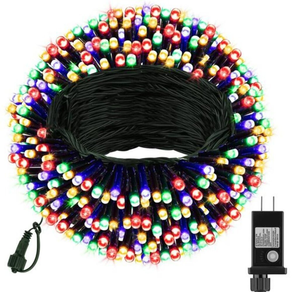66ft Christmas Tree String Lights Multicolor LED Outdoor Fairy Lights Plug In
